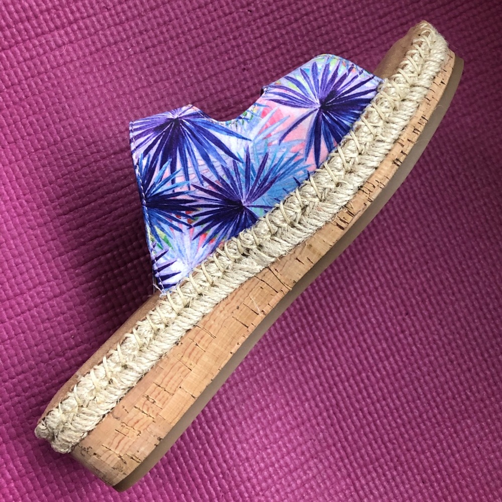๐ธ๐ธ Double Strap Espadrille Cork Wedge Sandals ๐ธ๐ธ - Picture 15 of 15